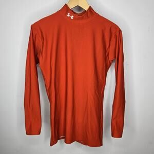 Under Armour Burnt Orange Youth Long Sleeve Turtleneck Activewear Shirt Size L